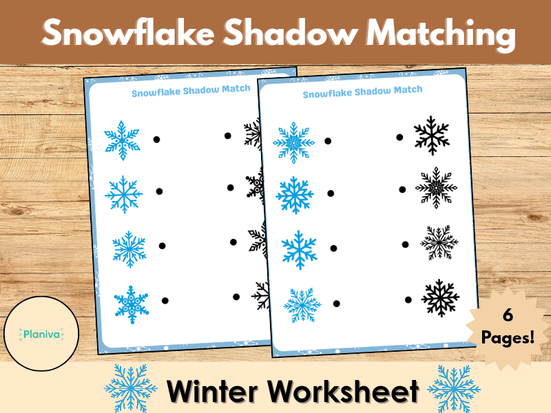 Snowflake Shadow Matching Activity