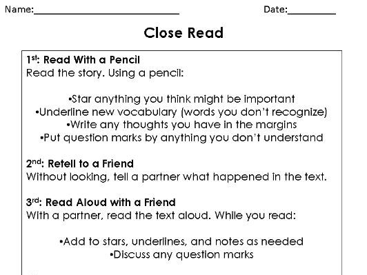 5th Grade Close Reading Passages and Activities, LITERATURE