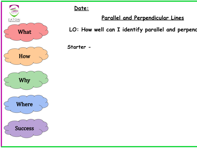 Primary - Parallel and Perpendicular Lines