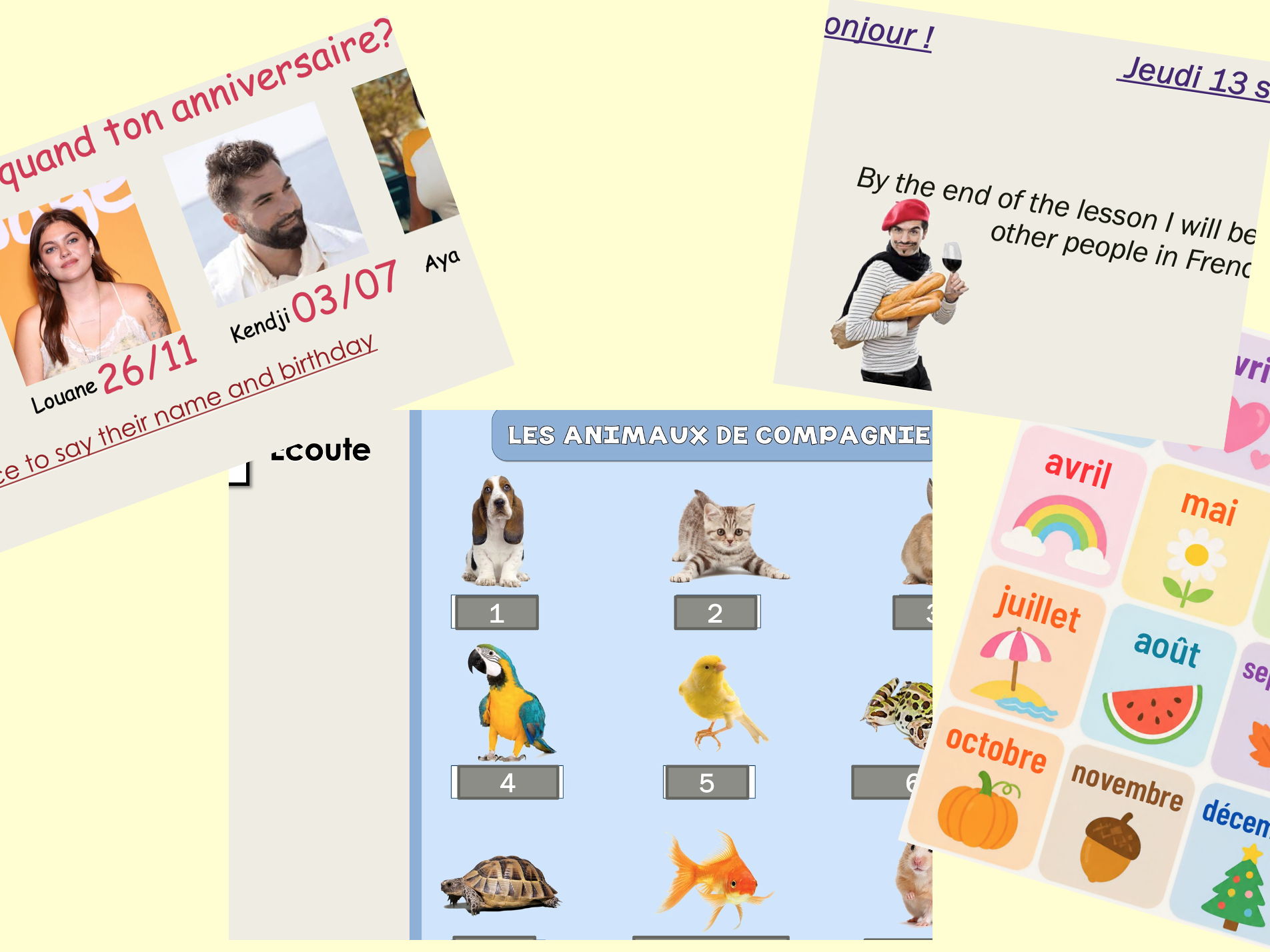 Year 7 French Beginners Bundle | 4 KS3 Lesson Packs | Greetings, Numbers, Birthdays & Pets
