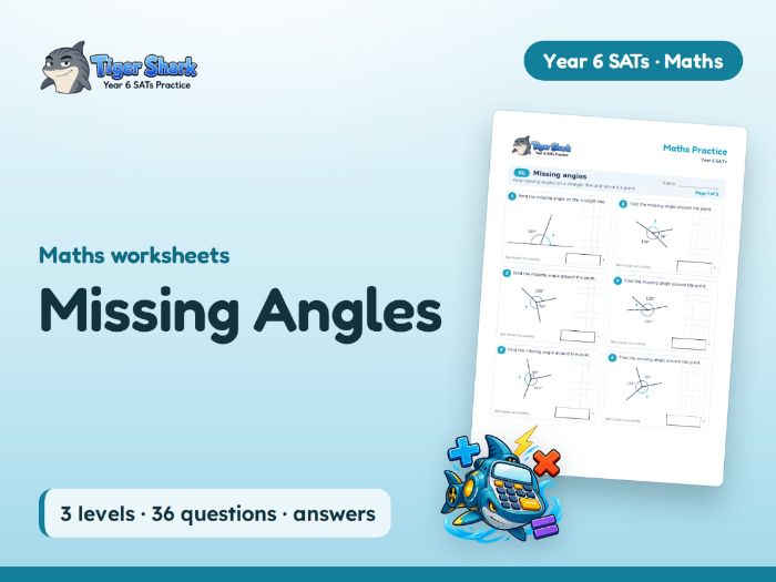 Missing Angles Worksheets: Year 6 SATs Maths