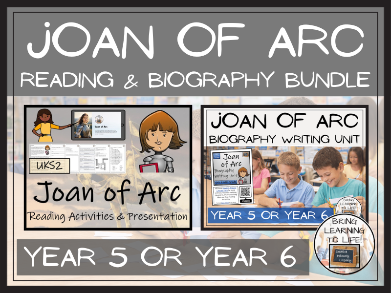 Joan of Arc Comprehension & Biography Bundle | UKS2