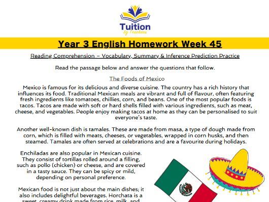 45. Year 3 Reading Comprehension &  Indirect Speech