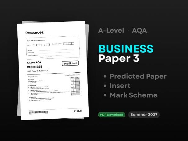 Predicted Paper 3 2027 A-Level Business AQA