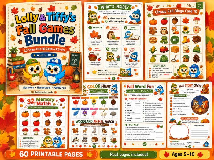 Autumn Games Activity Bundle | KS1 & KS2