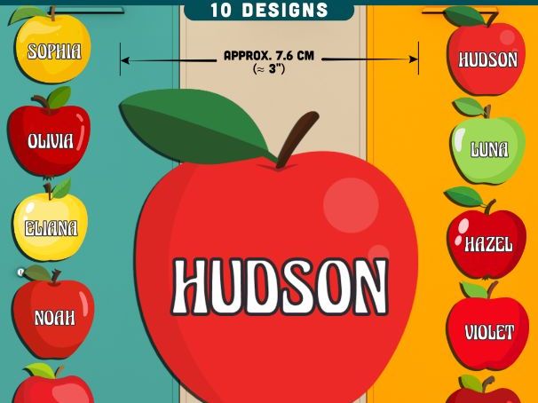Apple Name Tags, Editable Locker & Cubby Labels, Back to School Classroom Decor