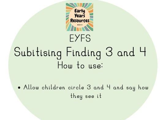 Autumn Subitising Finding 3 and 4