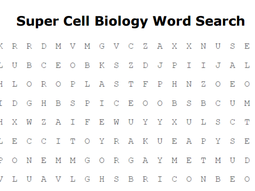 Cell Biology Word Search