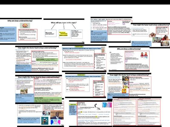 AQA GCSE Sociology: Education - Why are boys underachieving?