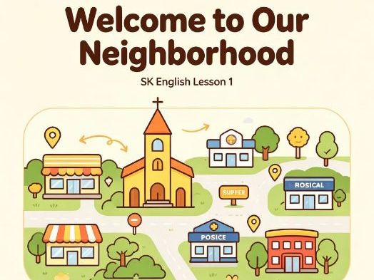 Preschool ESL Complete Lesson Bundle: Neighborhood, Days Weather, Numbers 1-10 PPT + 3 Printable Pra