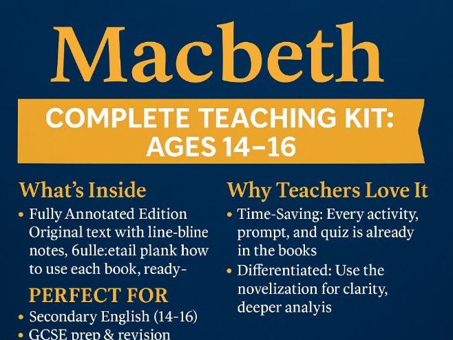 Macbeth Complete Teaching Kit: Ages 14–16