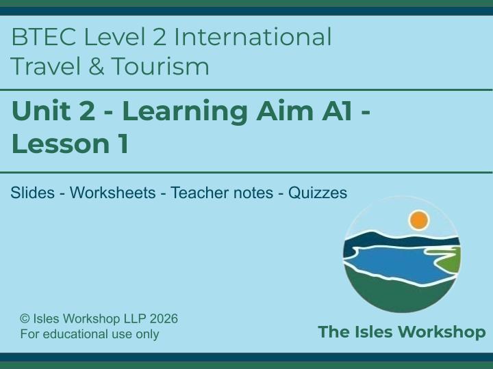 BTEC  International Level 2 Travel & Tourism A1 L1