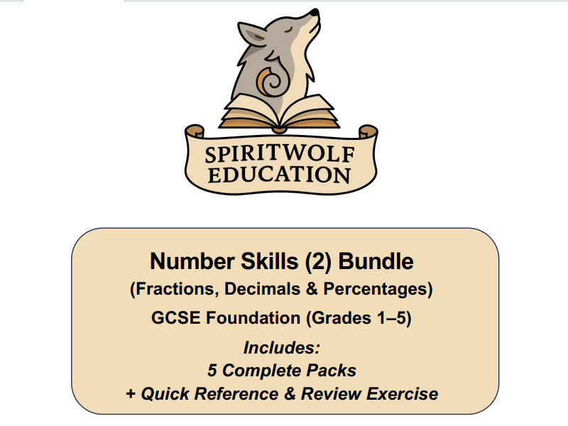 Number Skills (2) – Fractions, Decimals & Percentages Bundle (GCSE Maths Foundation)