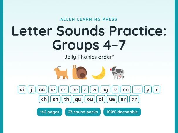 Letter Sounds Worksheets Groups 4-7 | Jolly Phonics Aligned | Digraphs