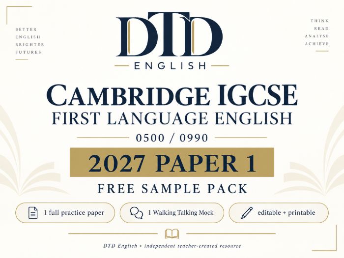 IGCSE English 0500 Paper 1 Free 2027 Mock