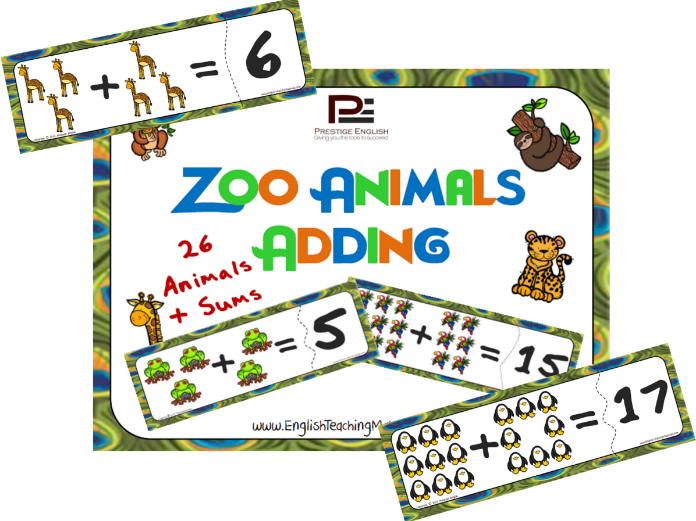 Zoo Animals Adding | Fun Classroom/Math Game