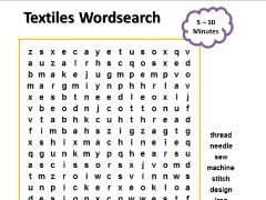 Textiles Key Stage 2/3 wordsearch - Design Technology