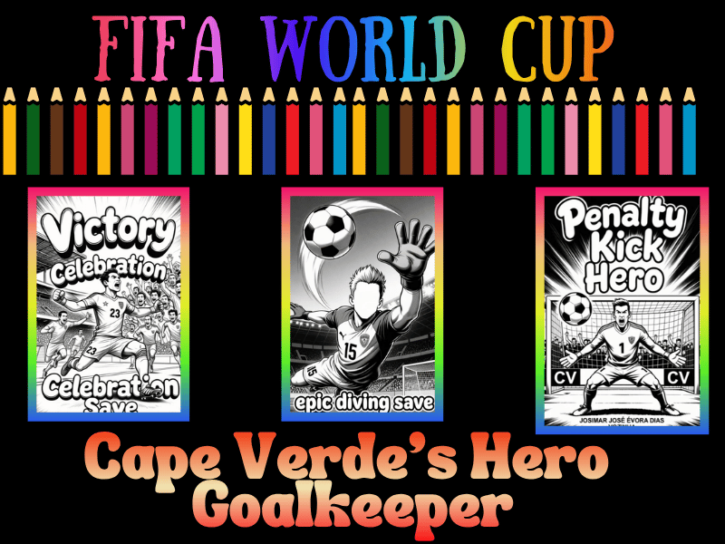 NO PREP Cape Verde Activity: Vozinha FIFA World Cup 2026 Coloring Pages for Kids