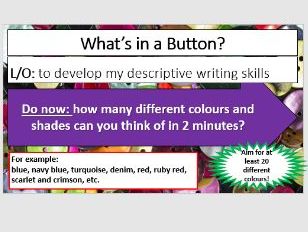 What's in a Button? A Descriptive Writing Mini Unit