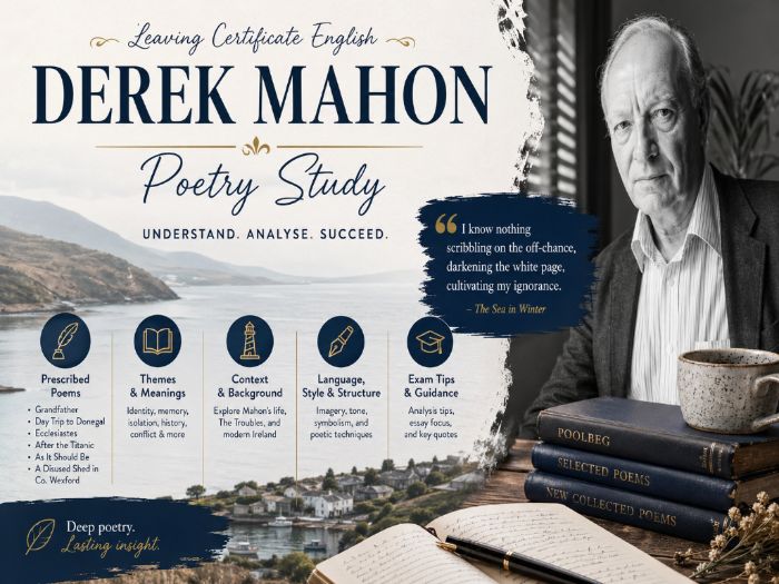 Derek Mahon Poetry Study - Leaving Certificate English (Higher Level)
