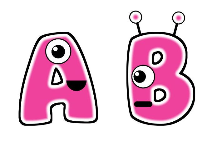 Bright Pink Glow Monsters Bubble Letters | Bulletin Board Letters | Classroom Display Pack