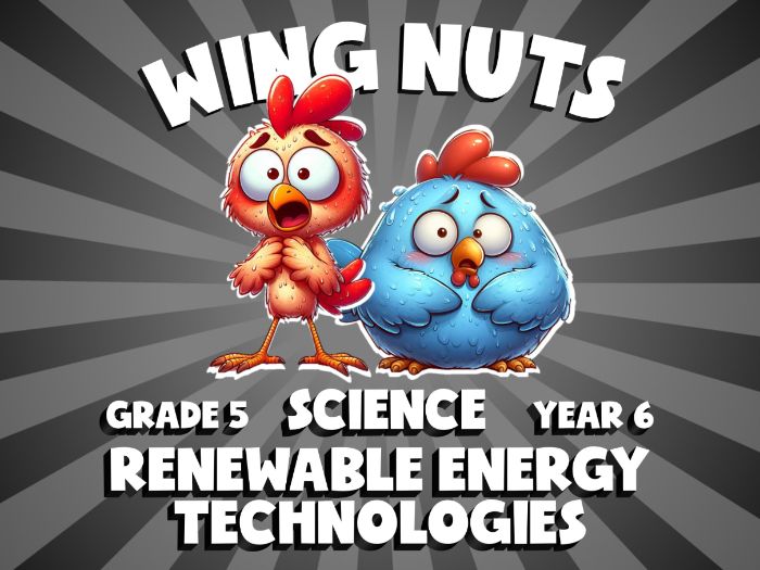 Renewable Energy Technologies WING NUTS Science Game | No-Prep Year 6 Review Activity