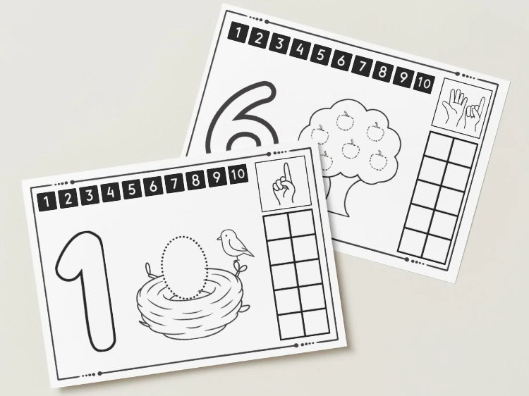 Number Playdough Mats 1-10 | Number Formation & Counting Activity | EYFS Reception