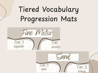 Tiered Vocabulary Progression Mats