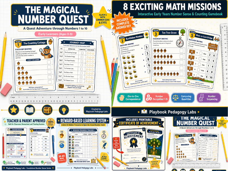 The Magical Number Quest: A Quest Adventure through Numbers 1 to 10 | Math Games | Math Activities