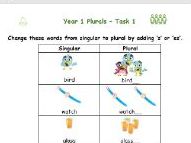 Year 1 Plural Nouns