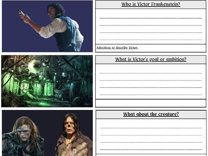 Frankenstein - Worksheet