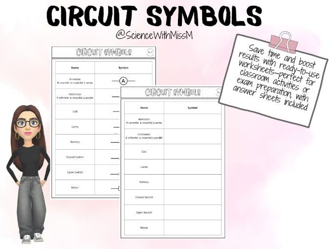 Circuit Symbols Worksheet KS3/KS4