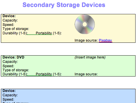 GCSE Computer Science: Hardware lesson 4 (Secondary storage)