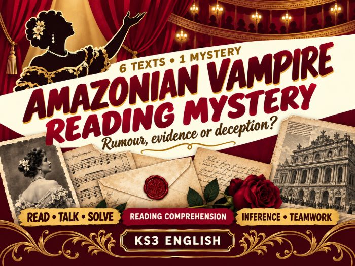 Amazonian Vampire Reading Mystery | KS3 Inference
