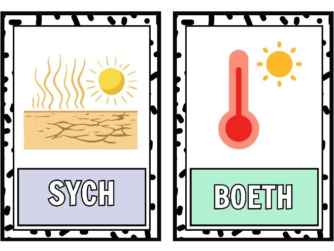 Tywydd/ Weather flashcards or display