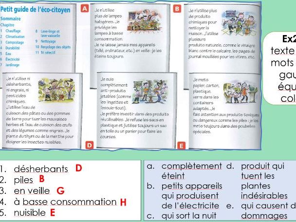 IB French Ab Initio PPT -Partage de la planete -  L'environnement - etre un eco-citoyen