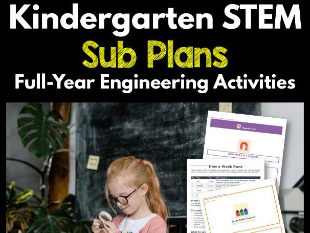 Kindergarten STEM Sub Plans | Full-Year Engineering Activities