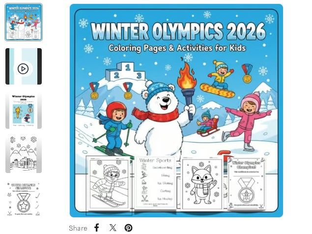 Winter Olympics 2026 Coloring Pages & Activities for Kids | Fun Learning & Creativity