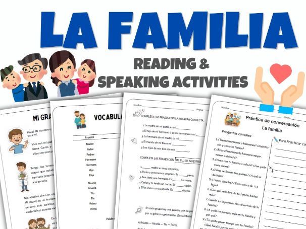 Spanish Family Reading & Speaking | La Familia Possessive Adjectives (A2)