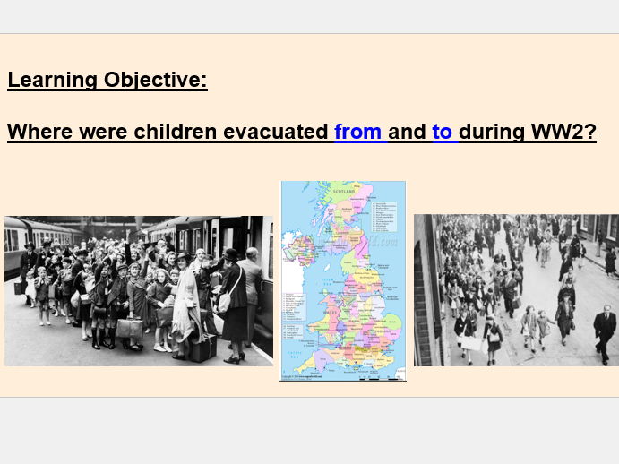 KS2 WW2: Lesson 3, Evacuation