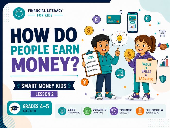 How People Earn Money | Financial Literacy Lesson 2 | Years 4–5
