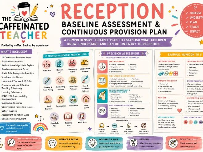Reception Baseline Assessment & Continuous Provision Plan | EYFS