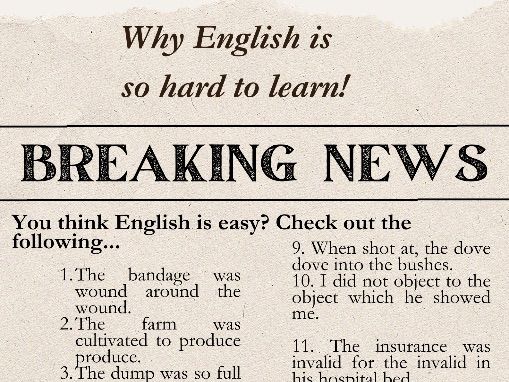 Spelling Irregularity Display