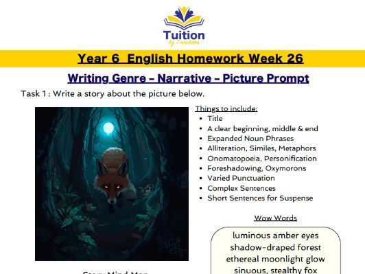 26. Year 6 - Creative Writing & Spelling