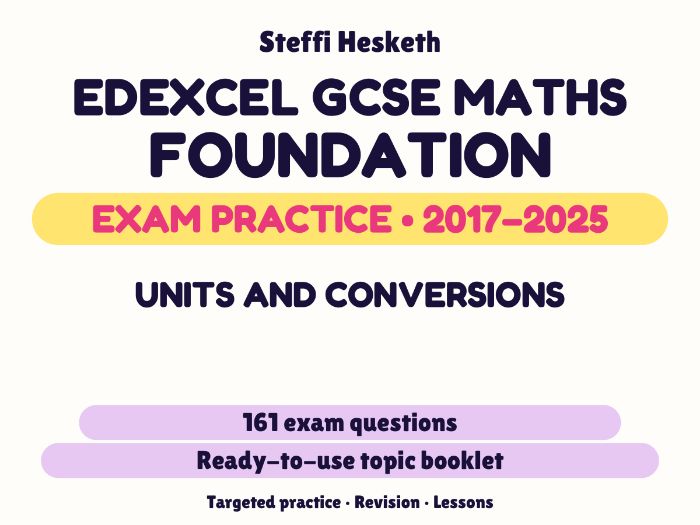 Edexcel GCSE Maths Foundation: Units and conversions Exam Questions | 2017-2025