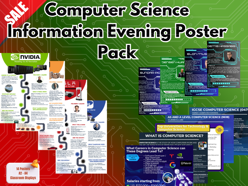 Computer Science Information Evening Poster Pack (14 Posters)