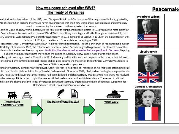AQA Conflict and Tension 1919-1939 - Part 1- Lessons & Worksheets