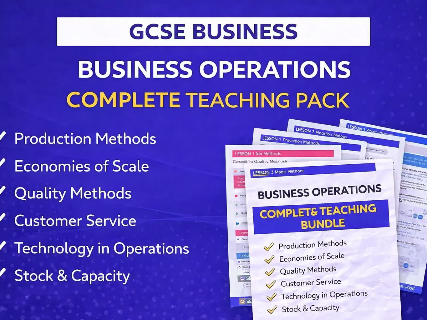 GCSE Business Operations Complete Bundle