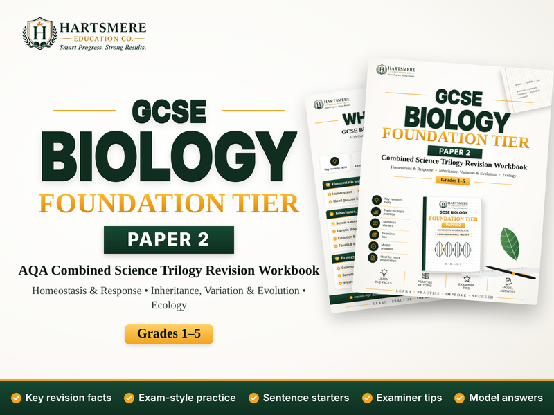 AQA GCSE Combined Science Trilogy Biology Paper 2 – Foundation Tier Revision Workbook (Grades 1–5)