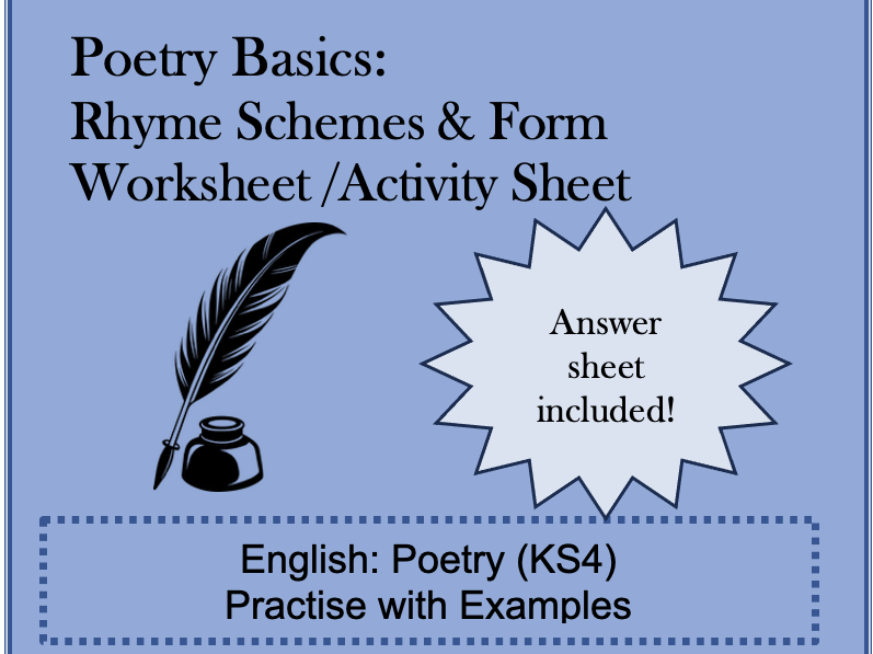 Poetry Basics: Rhyme Schemes and Form